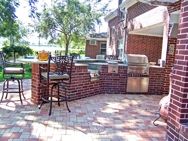 Outdoor kitchen brick hotsell