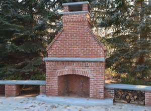 Outdoor Brick Fireplace - Landscaping Network